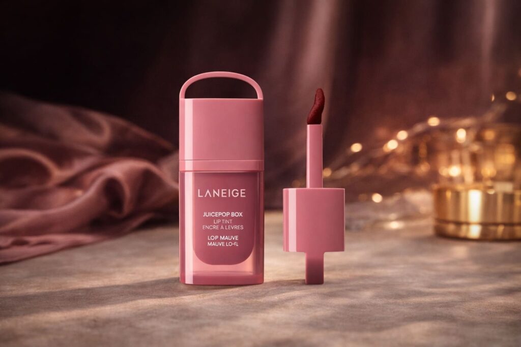 intentional morning routine lip care step with Laneige Lip Tint