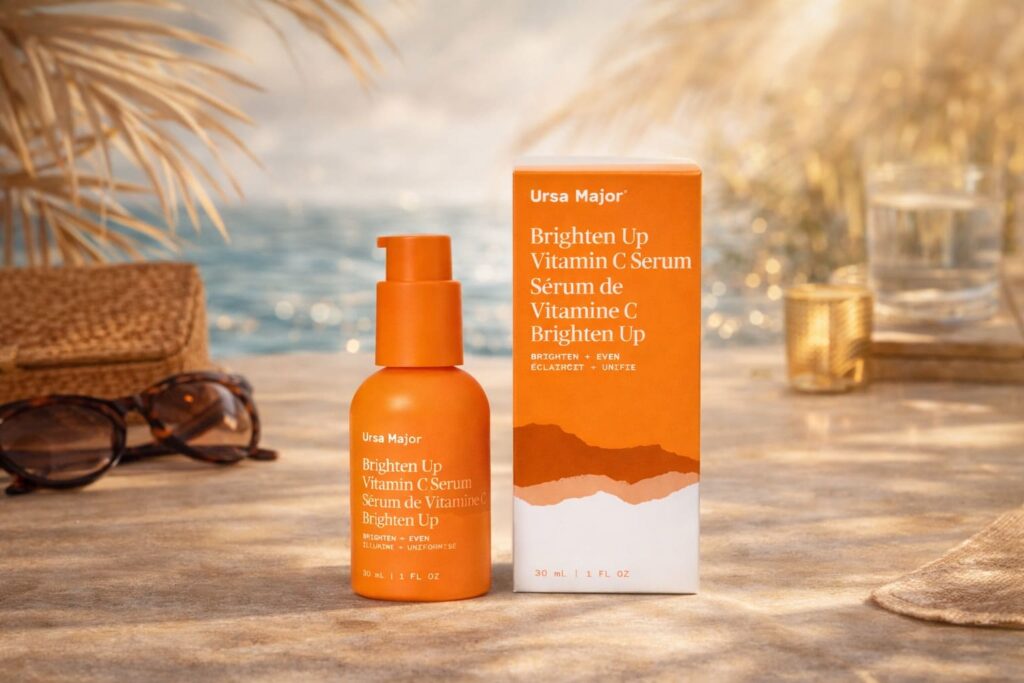 intentional morning routine vitamin C serum step with Ursa Major Brighten Up Serum